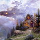 Illustration for article titled Thomas Kinkades cottage paintings upgraded with emStar Wars/em
